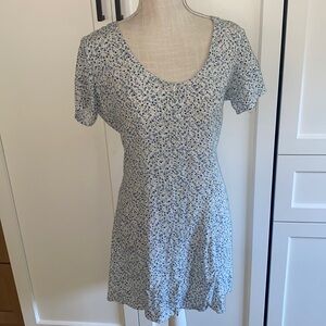 Brandy Melville mini ditsy floral blue dress one size